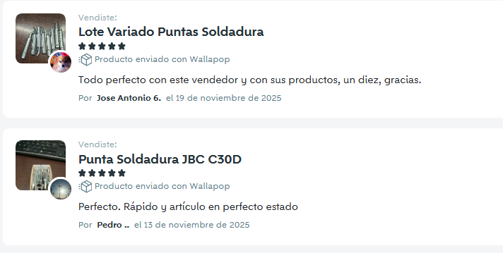 DE WALLAPOP A NUESTRA TIENDA ONLINE: UNA REPUTACIÓN CONSTRUIDA DESDE 2022.